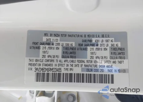 2024 Mazda Cx-30 2.5 S Premium Package from USA, damaged, VIN 3MVDMBDM8RM633465